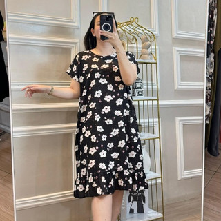 Daster Viral Ruffle Rayon Motif Non Busui Kekinian