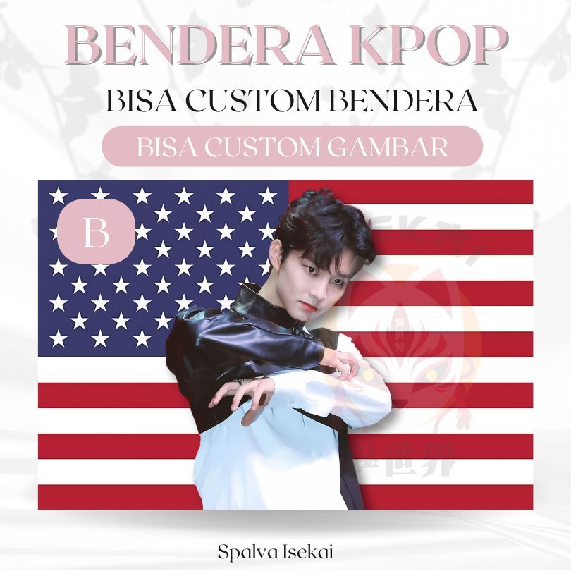 AMERICAN FLAG KPOP Q THE BOYZ TBZ / โปสเตอร์ KPOP / KPOP FLAG Ji Changmin / พรม KPOP / พรม Kpop