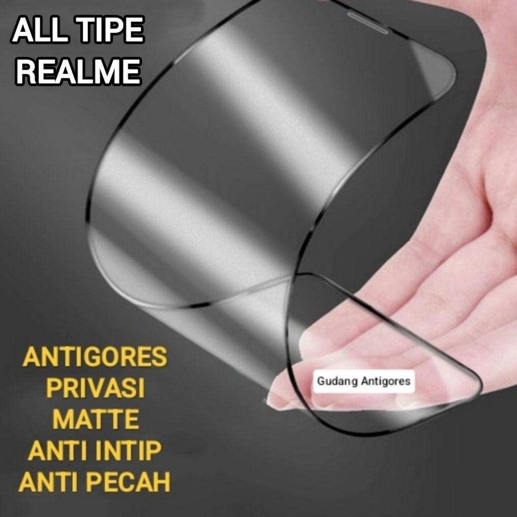 ANTI-SCRATCH PRIVACY MATTE SPY ALL TYPES REALME ANTI-BREAK INTIP PRIVACY GAMING C2 C3 C5 C6 C7 C12 C