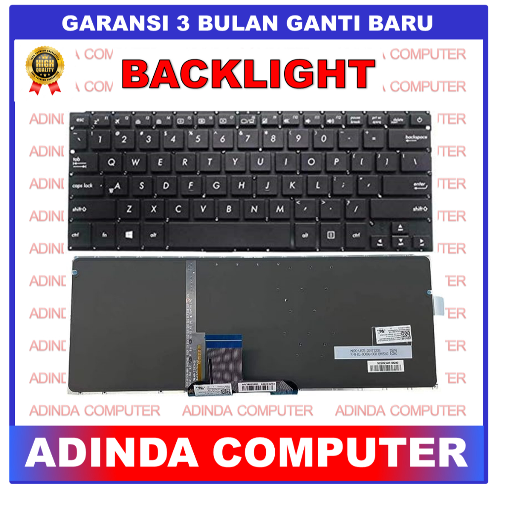 Asus Zenbook UX410U UX410 UX410UA UX410UF คีย์บอร์ดแบ็คไลท์