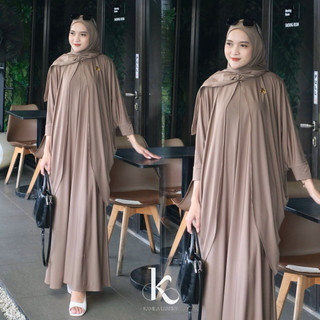 Rafela - Dress One Set Outer Batwing Oversize Busui Friendly Jersey Sutra Premium Elegan  By Kamila