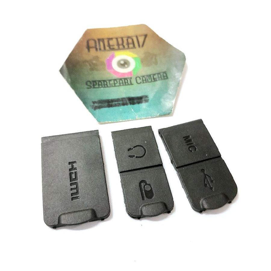 ยาง USB MIC HDMI ยาง USB MIC HDMI สําหรับ Nikon D7200 D-7200 สีดํา (ชุดเดียว)