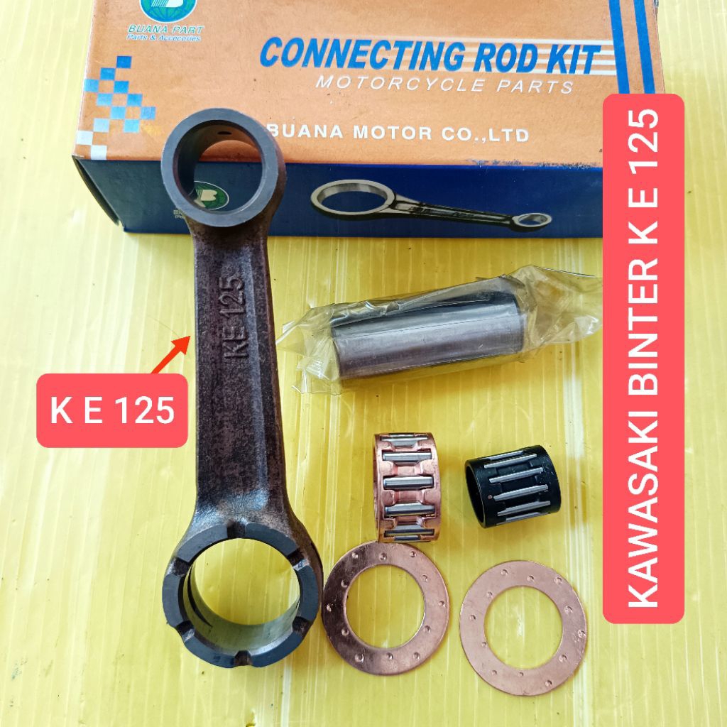 CONROD STANG SEHER PISTON KAWASAKI BINTER KE 125 KE125