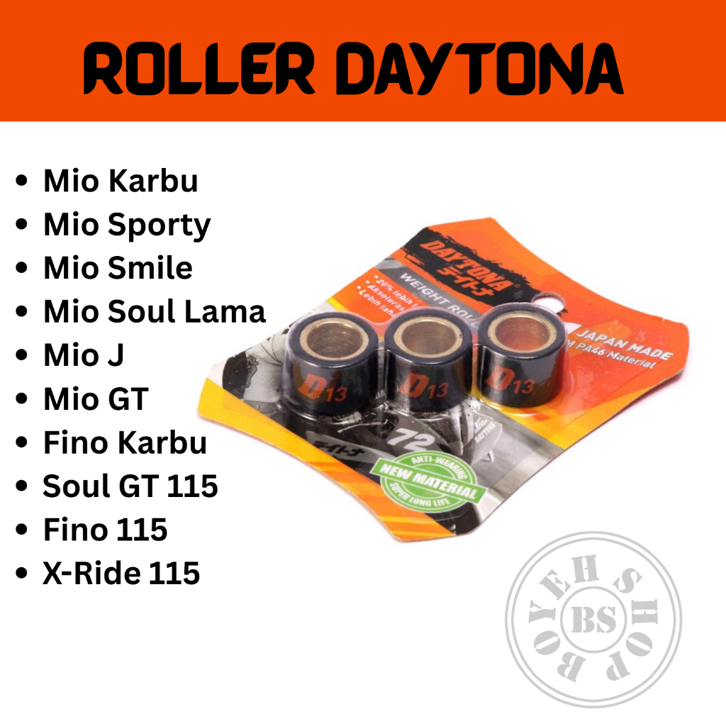 ลูกกลิ้ง Daytona Mio Sporty, Mio Smile, Fino 115, Mio J, Mio Gt, X-Ride 115, Mio Soul 115 Original