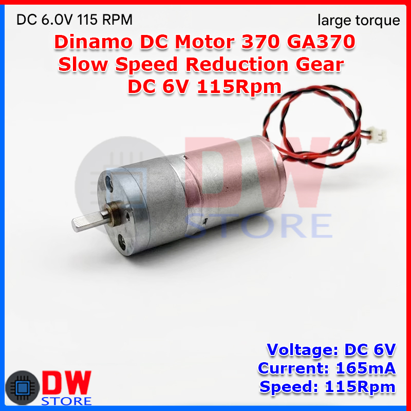 Dynamo DC Motor 25GA370 เกียร์เกียร์ลดความเร็ว 6V 1.5V-7.4V