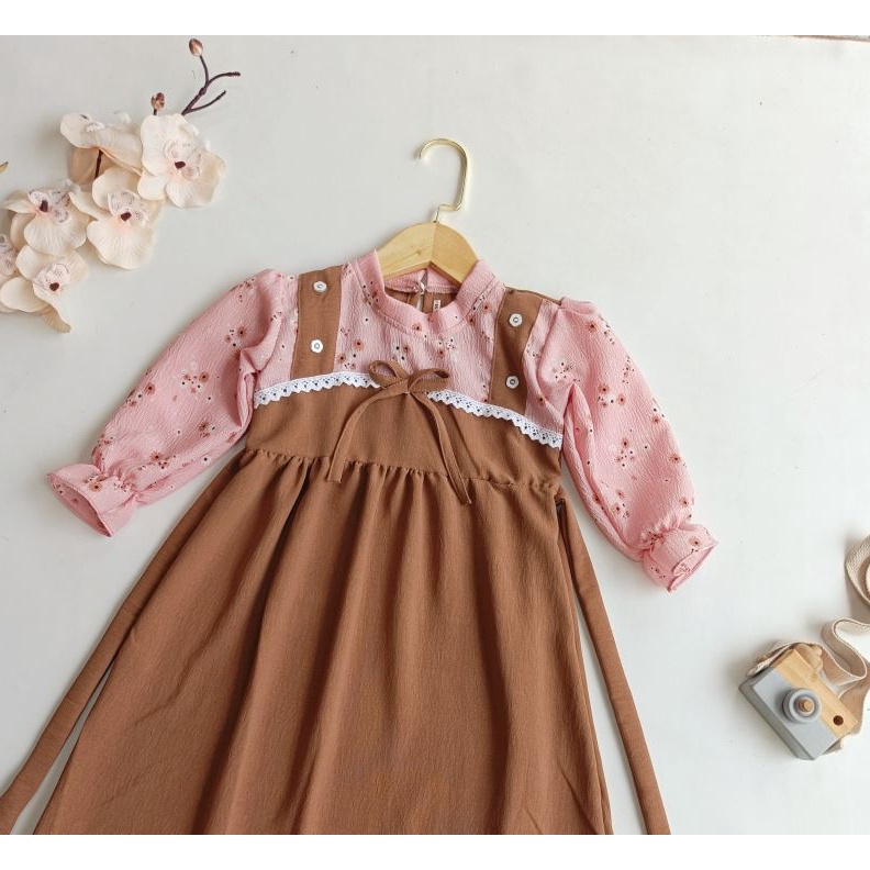 CODE O57U ชุดเดรสเด็กผู้หญิงน่ารักล่าสุด 1 ถึง 9 ปี Eid Dresses 225