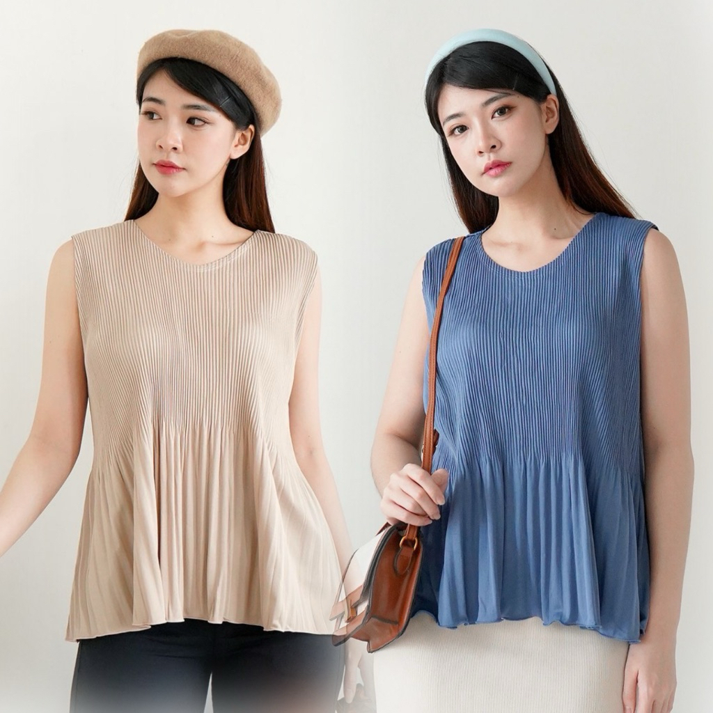 เสื้อจับจีบมีสาขา Lidi / เสื้อแขนกุด / Yukensi Lidi / A06