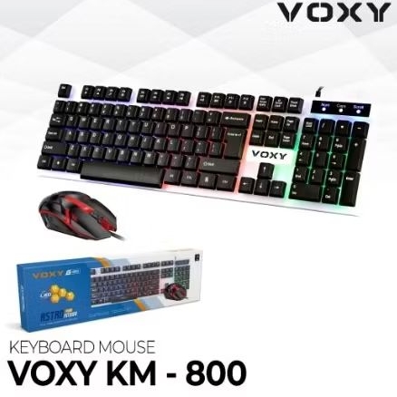 Wire voxy คีย์บอร์ดเมาส์ gaming rgb km 800 km800 มัด