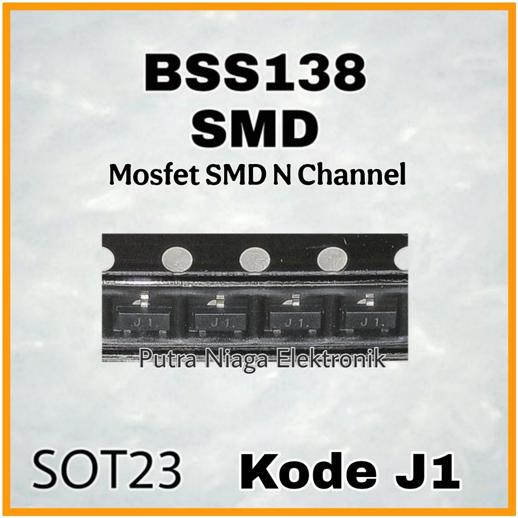 Mosfet J1 BSS138 SMD SOT23 Power Mosfet N Channel BSS 138 เครื่องหมายรหัส J1