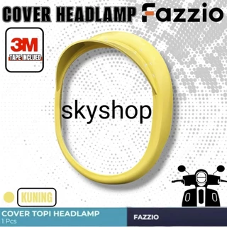 Fazzio ไฟหน้าแหวนหมวกสีดํา Matte blue sky สีส้มสีแดงสีดําGlossy silver tosca สีเหลือง Fazzio chrome โคมไฟ visor วัสดุพลาสติก