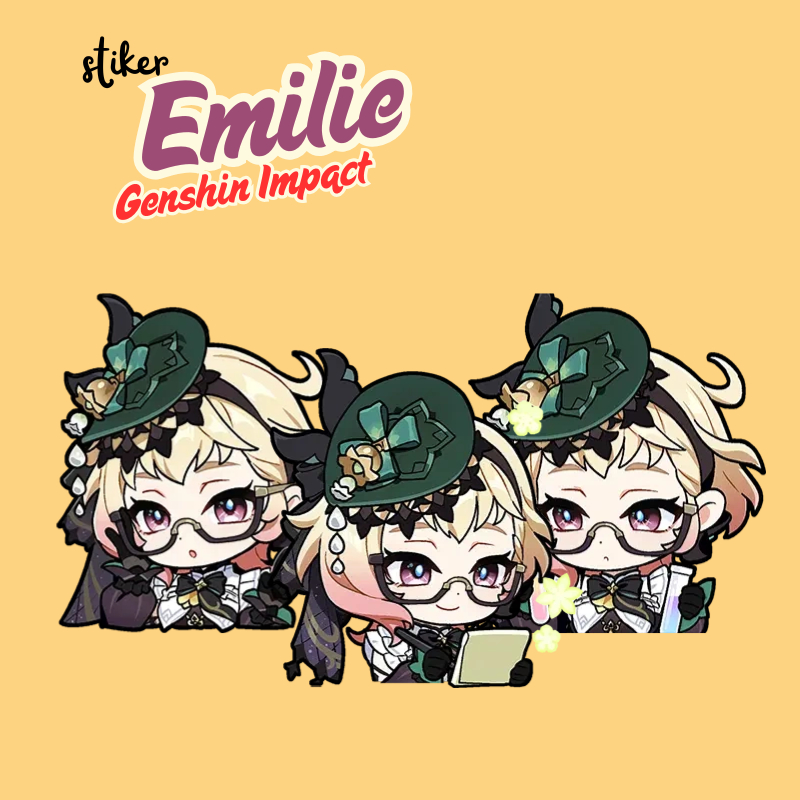 สติ๊กเกอร์ Genshin Emilie | สติ๊กเกอร์ Merch Genshin Impact Vinyl Glossy กันน้ํา