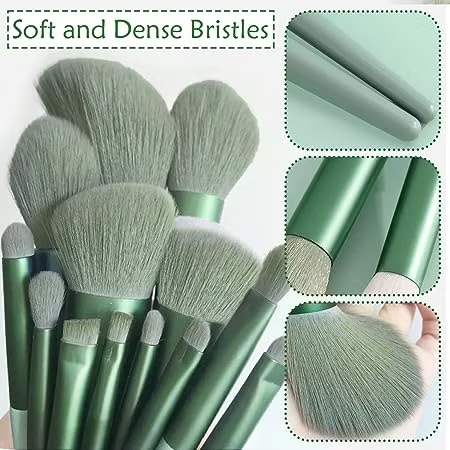 ชุดแปรงแต่งหน้า 13 ชิ้น + กระเป๋า / ชุดแปรงเครื่องสําอาง 13 ขนนุ่มดี / แต่งหน้า Aid Eye Shadow Found