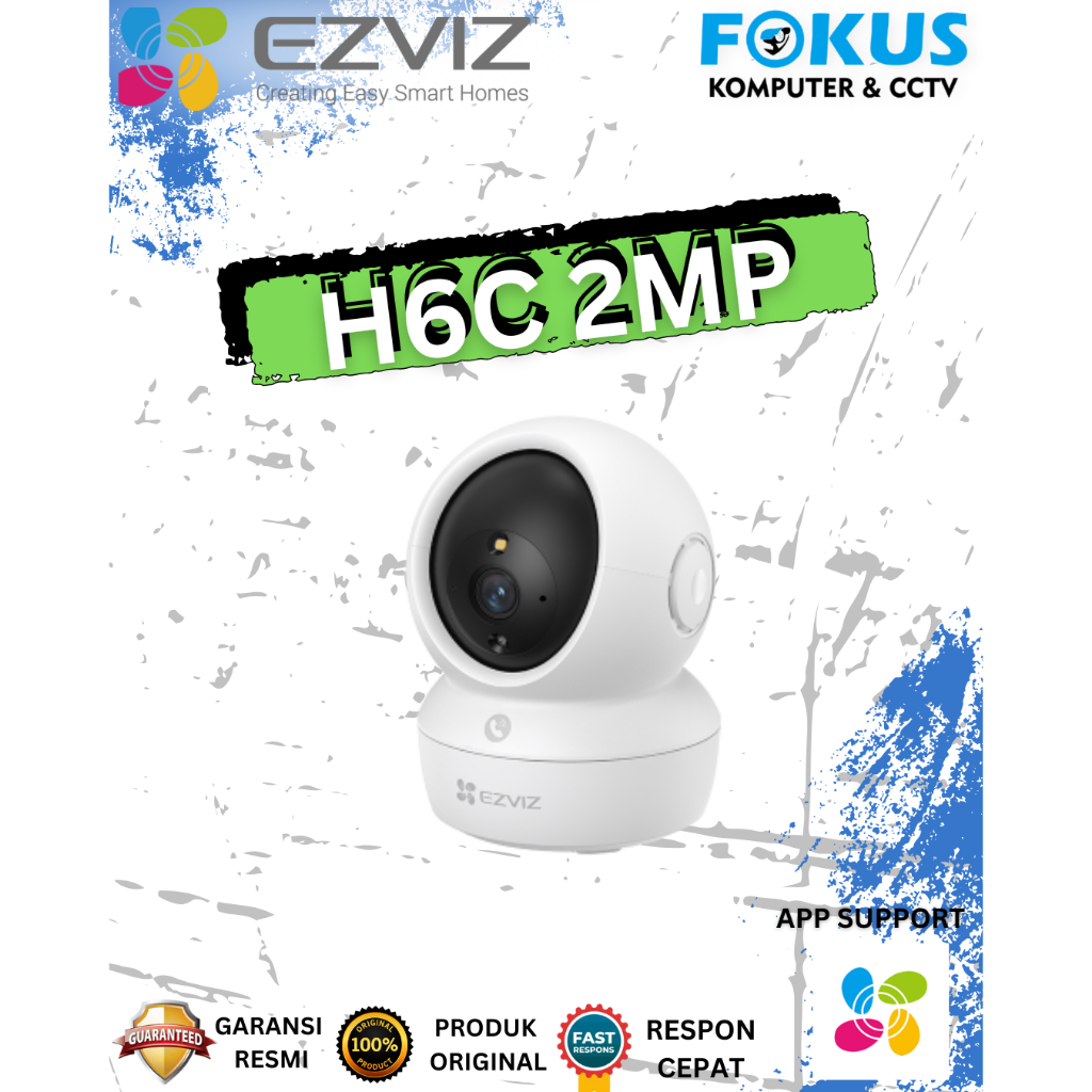 EZVIZ H6C 2MP WIFI CAM การรับประกันอย่างเป็นทางการดั้งเดิม