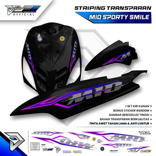 STRIPING TRANSPARAN MIO SPORTY & MIO SMILE | DESAIN BARU | KUALITAS PREMIUM | BONUS STIKER RANDOM