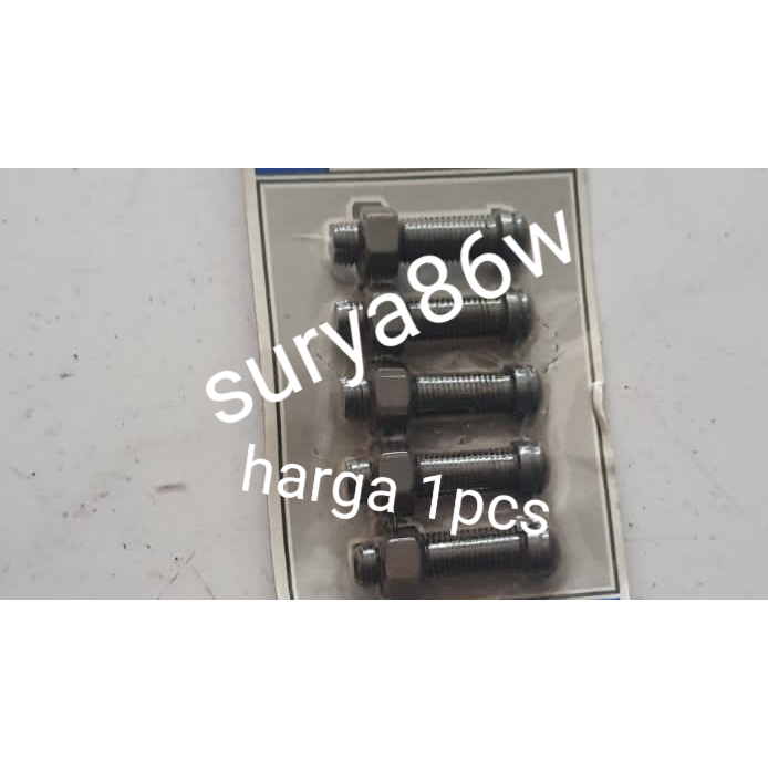 วาล์ว 1 ชิ้น ADJUSTMENT BOLT และ NUT ..HD STEEL ..M8 X 37 P 1.00 (-) TOYOTA DYNA RINO BY42