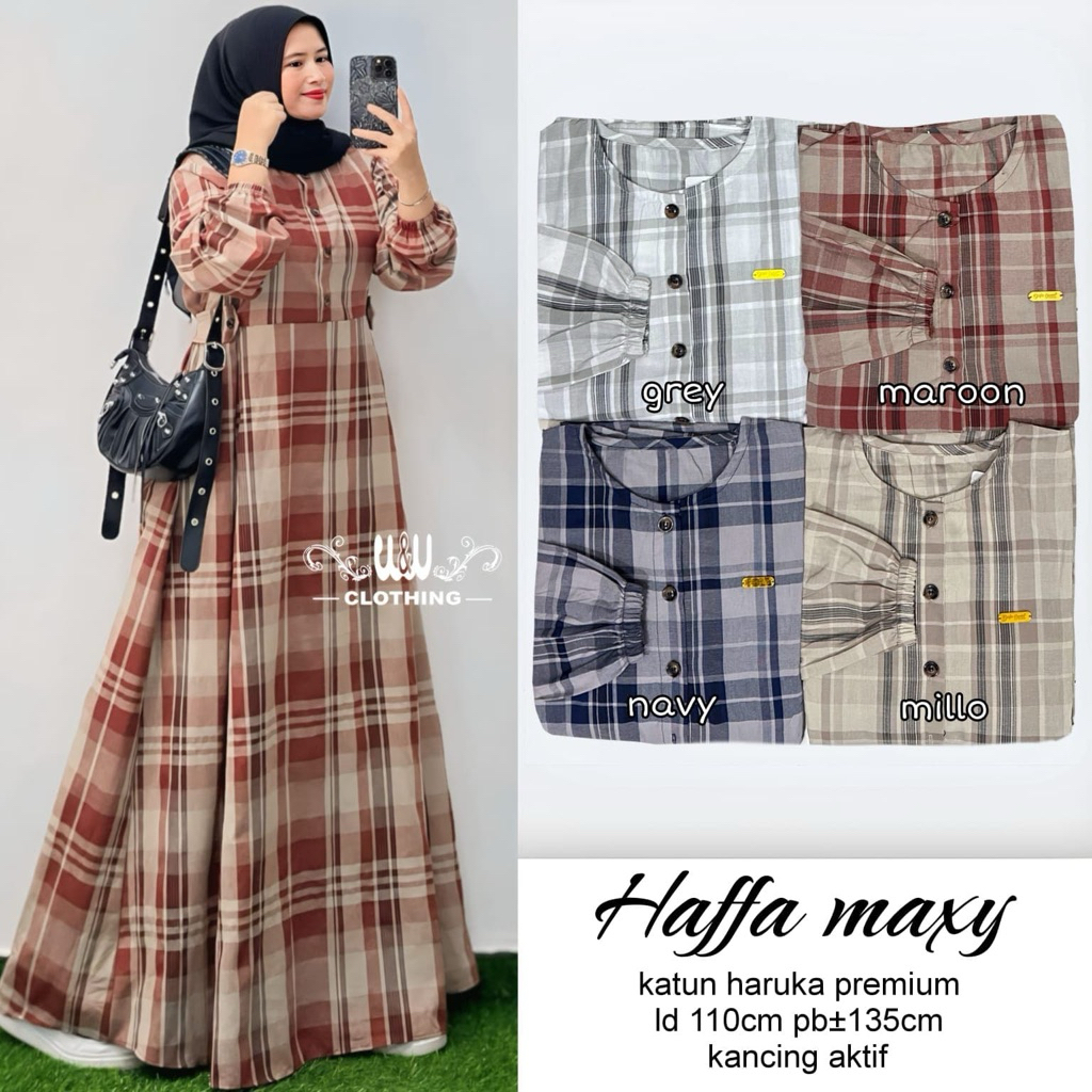 KATUN HAFFA HARUKA COTTON DRESS WITH PLAID PATTERN by W&W