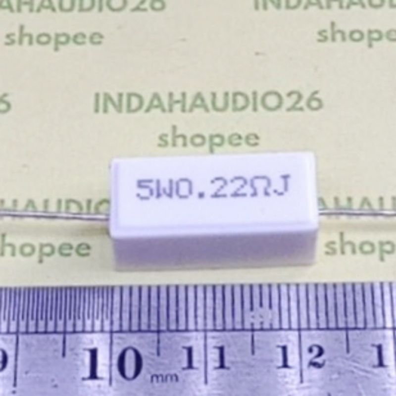 TAIWAN 0R22 5W ตัวต้านทาน 0.22 โอห์ม THICK FEET COPPER 0.22 โอห์ม 5 วัตต์ 5 วัตต์ ชอล์ก 5 วัตต์
