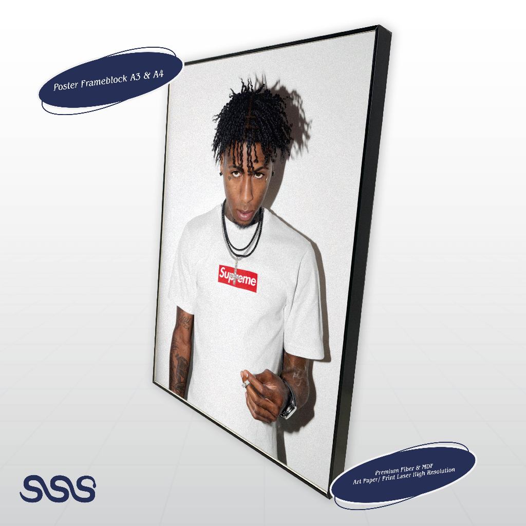 โปสเตอร์ SUPREME / AESTHETIC POSTER / โปสเตอร์ FRAMEBLOCK