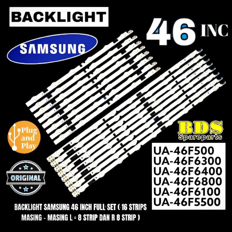 Samsung 46 INC LED TV BACKLIGHT UA46F500 UA46F6300 UA46F6400 UA46F6800 UA46F6100 SAMSUNG 46 INC BACK