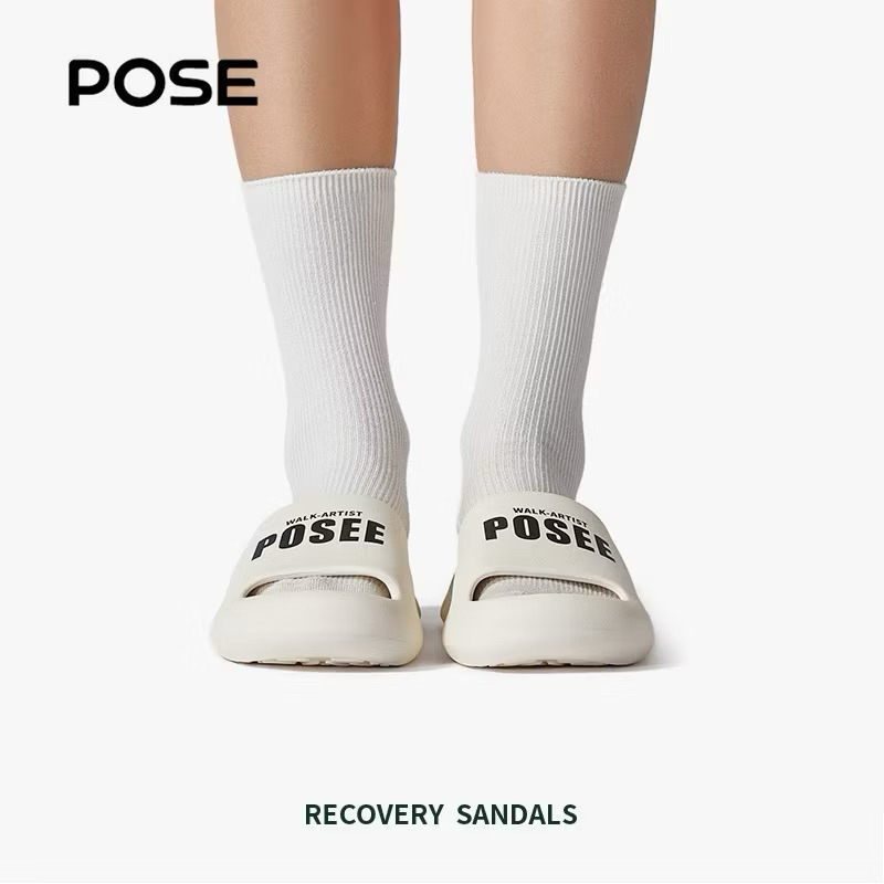 รองเท้าแตะ POSEE LOGO SLOP ดั้งเดิมสําหรับผู้ชายและผู้หญิงรองเท้าแตะยางลื่นบนรองเท้าแตะ