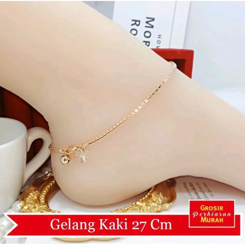 ใหม่ ITALY GOLD TITANIUM ANKLE BRACELET เครื่องประดับผู้หญิง