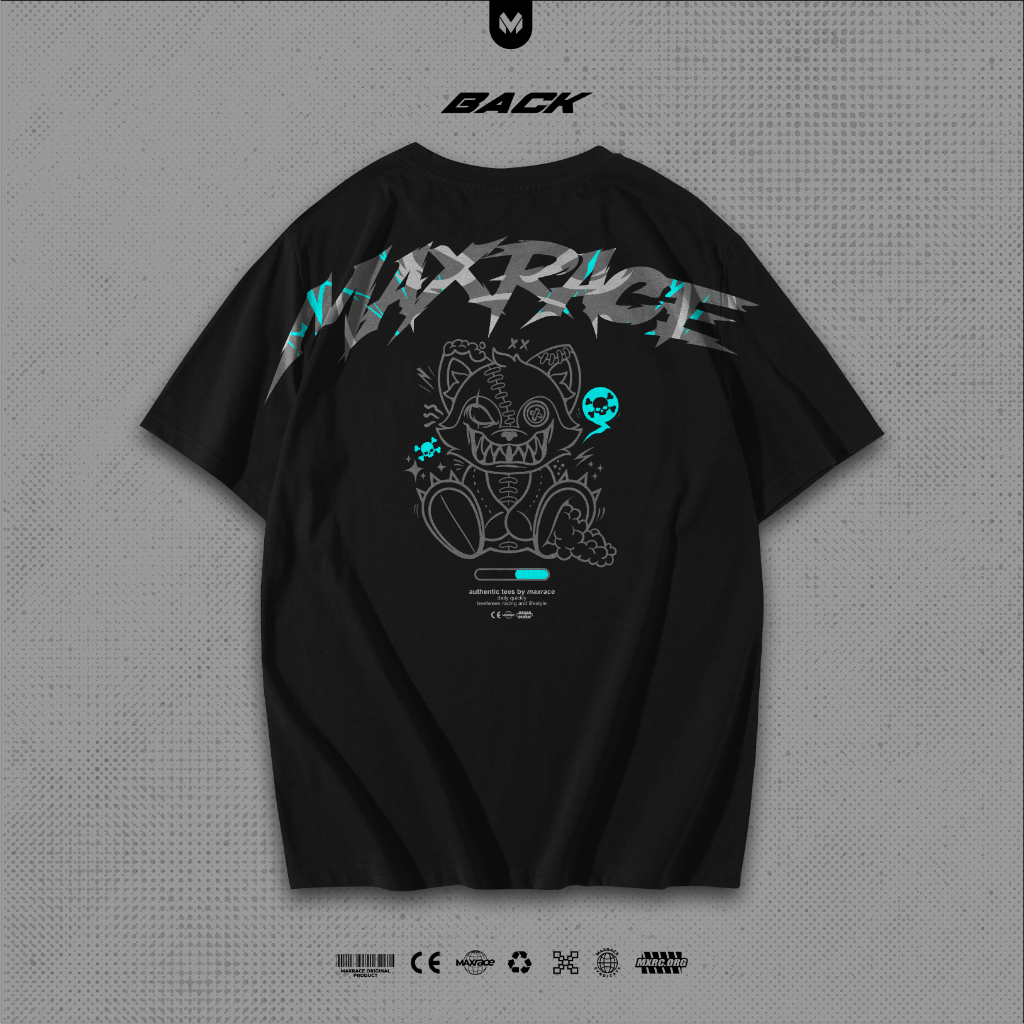 เสื้อยืด Maxrace FOX Simply Black & White