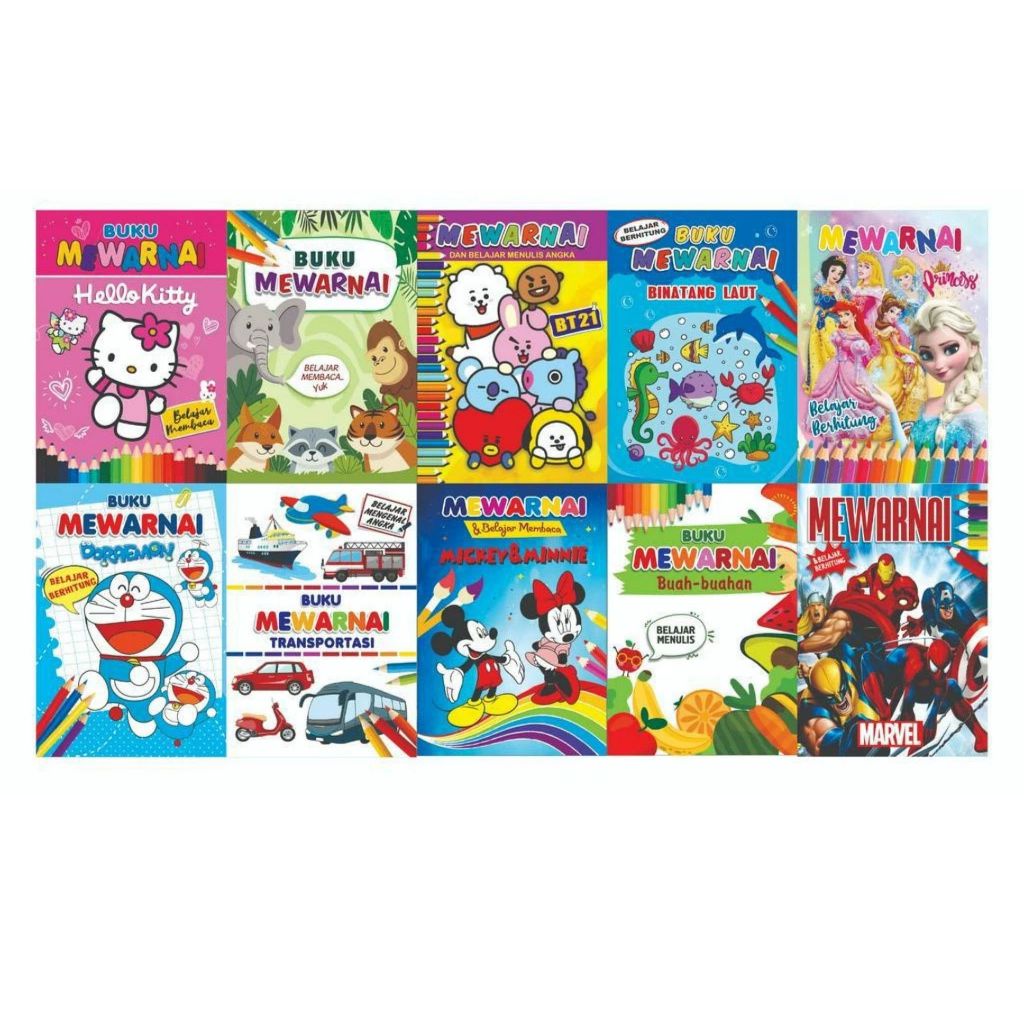 สมุดระบายสี 1001 Series 20x28cm 6s (สมุดระบายสี)