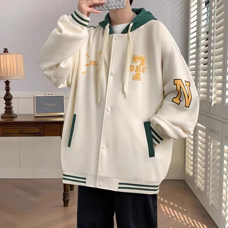HIJAU Just Jacket - Varsity Hooded Big Size (S - 6XL) 7 SEVEN BRS MN LOGO Hoodie Jacket Mix Combine 