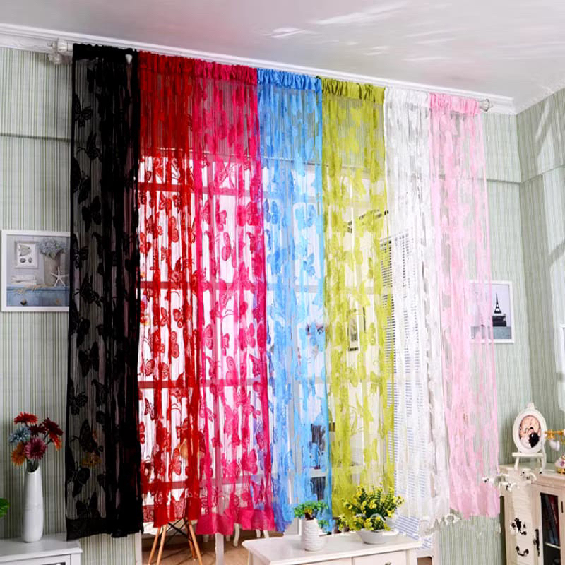 ALPHABET THEAD CURTAINS BAICHUAN FLOWER CURTAINS ประตูทางเข้า CURTAINS AESTHETIC WINDOW