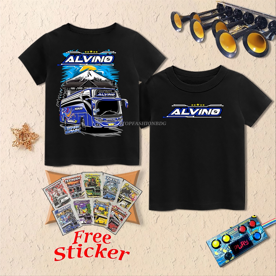 ALVINO Jetbus 5 Bus เสื้อยืด, Bus Mania Vector เสื้อสําหรับเด็กผู้ชาย, Tellet Bus 1-17 ปี