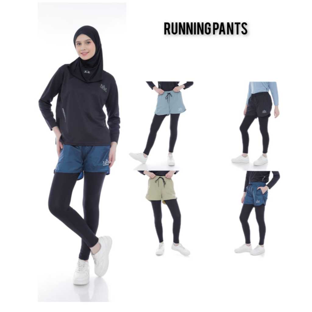 2 in 1 เลกกิ้งสําหรับผู้หญิงและผู้ชาย / OUTFIT กีฬาวิ่งยิมนาสติก Jogging Zumba Gym Padel อินเทรนด์