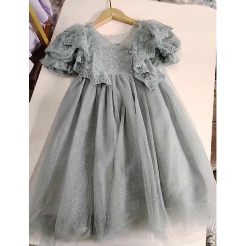 Sage GREY BROCADE TUTU DRESS