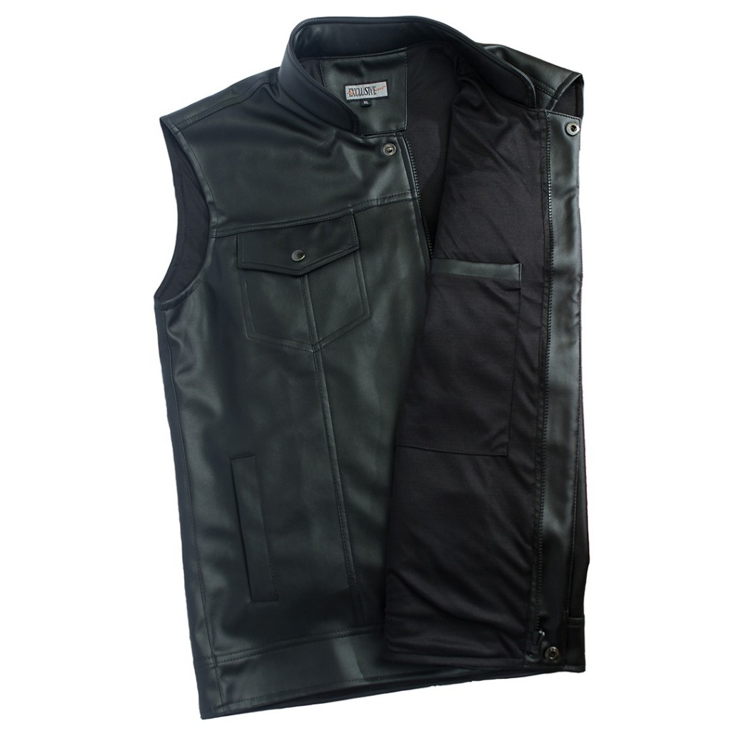 เสื้อกั๊กหนังกึ่งหนังสําหรับผู้ชาย 124 MOTORCYCLE VEST รูปที่ 6
