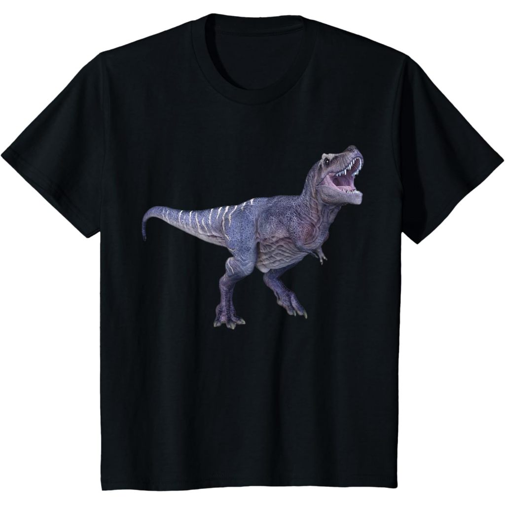 เสื้อยืดเด็ก T-Rex สําหรับคนรักไดโนเสาร์ Tyrannosaurus Rex Roaming เสื้อยืด