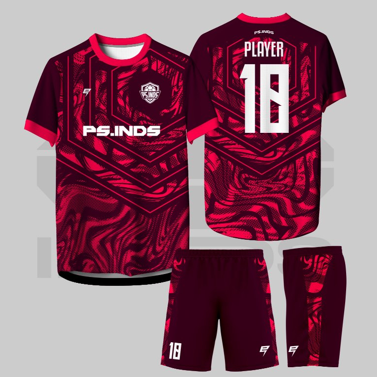 Custom Futsal Jersey พิมพ์พิมพ์เต็ม Dryfit ชื่อฟรีเดี่ยว U8T7