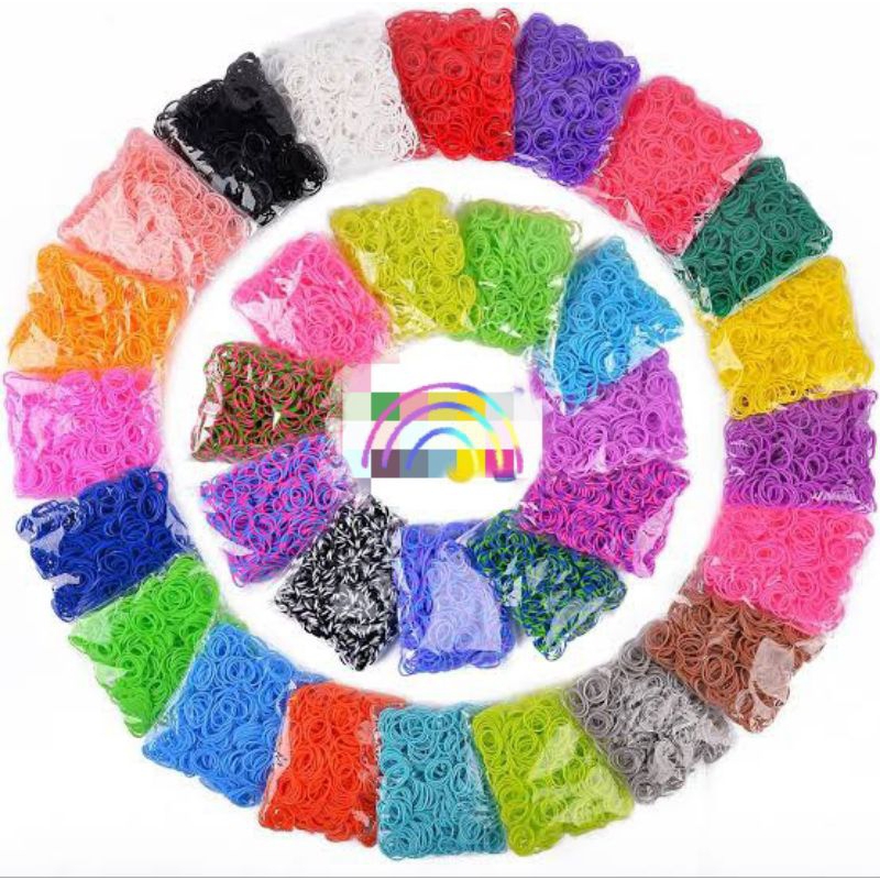 เครื่องทอผ้าสายรุ้ง รีฟิล หลากหลายสี | ยางวง Loom Band Refill | ชุดสร้อยข้อมือ DIY
