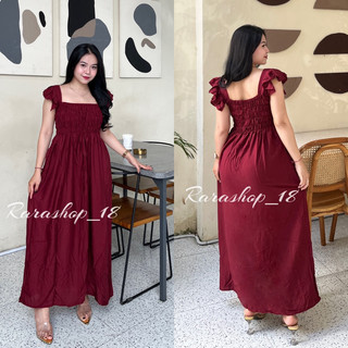 Dres wanita Longdress Candrika polos Rayon
