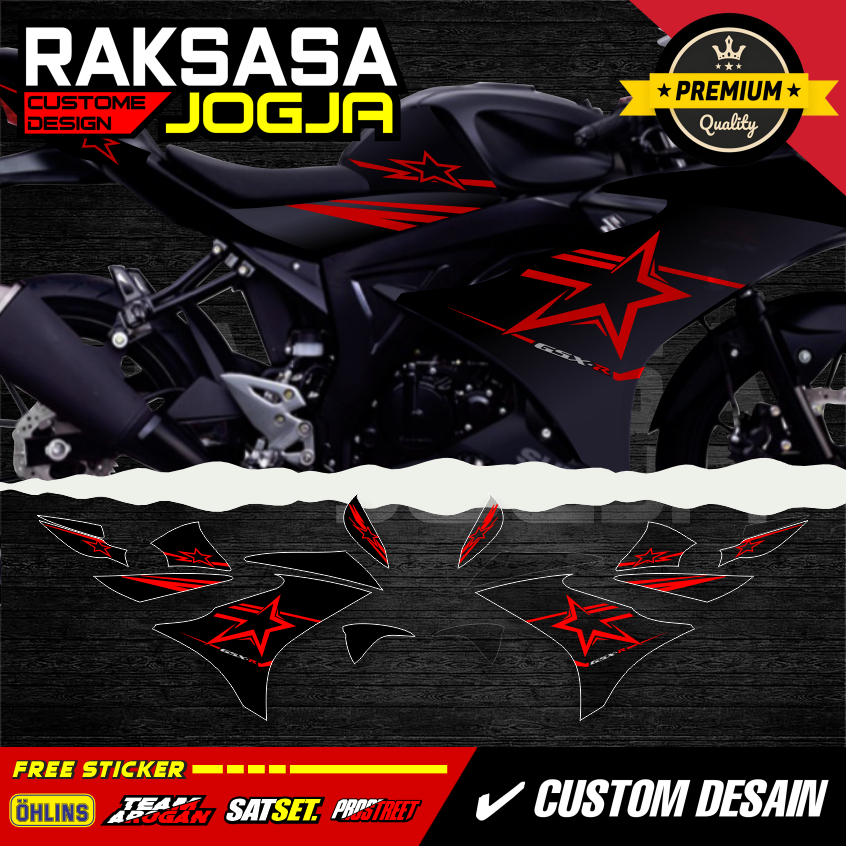 SUZUKI GSX 150R STRIPENT DOFF GLOSSY VINYL ALREADY CUT, JUST STICK IT ON PREMIUM QUALITY - สีที่กําห