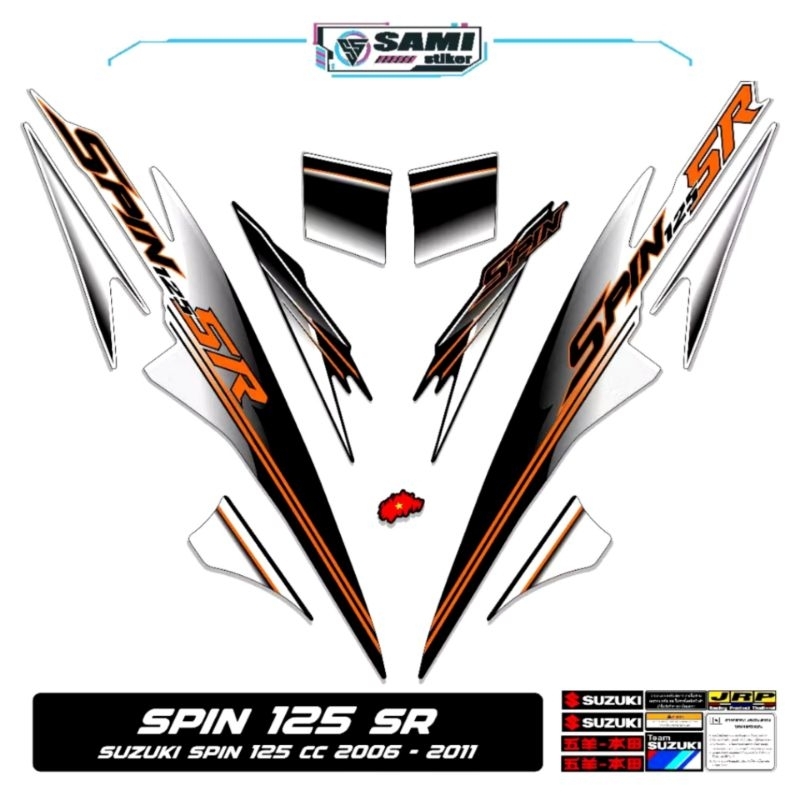 STRIPING SUZUKI SPIN 125 SR MOTIF 2 2006-2011 สติ๊กเกอร์ DECAL SPIN 125 SR สติ๊กเกอร์ SPIN 125 SR