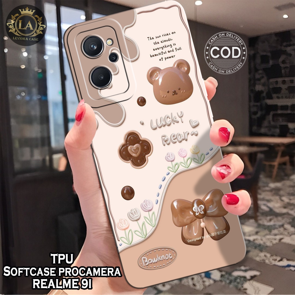 HP เคส Realme 9i ล่าสุด - เคส Leviora - เคสแฟชั่น Bear - เคส Realme 9i Softcase - เคส Pro - เคส Real