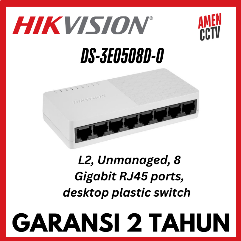 SOHO Value Series: Unmanaged Desktop Switch Plastic, L2 Hikvision DS-3E0508D-O