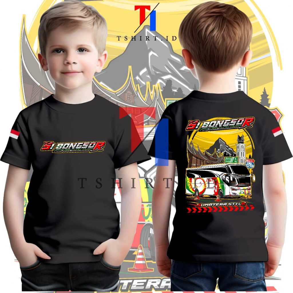 เสื้อยืดเด็ก Bus Songsor | เสื้อยืด Cool Bus Mania สําหรับเด็กชายและเด็กหญิง |