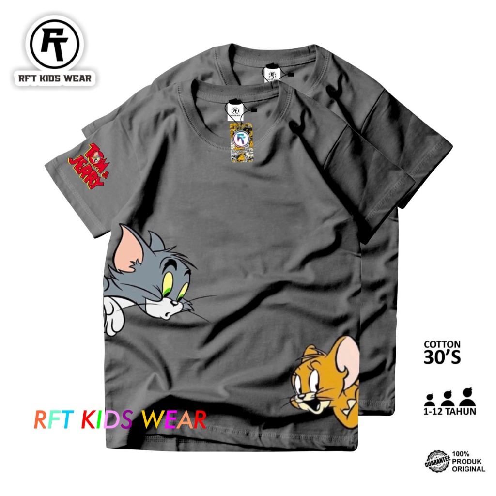 Distro Clothes for Boys TOM J3RRY เสื้อยืดสําหรับเด็กชายและเด็กหญิง อายุ 1-12 ปี