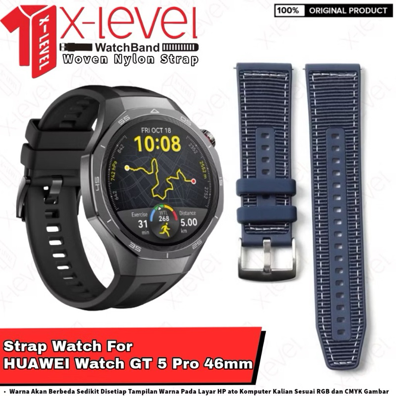 X LEVEL STRAP NYLON SILIKIN HYBRID HUAWEI WATCH GT 5PRO 46MM SMARTWATCH WRISTBAND ORIGINAL