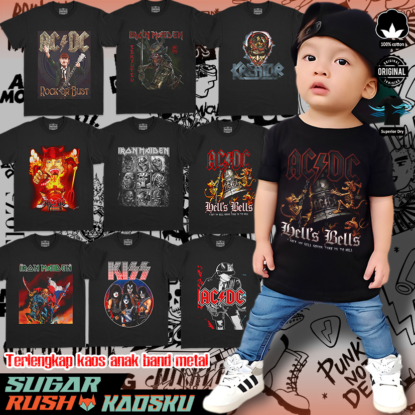 ACDC KREATOR เสื้อยืดเด็ก ย่านโลหะ ARASTER สําลีหวี 30s