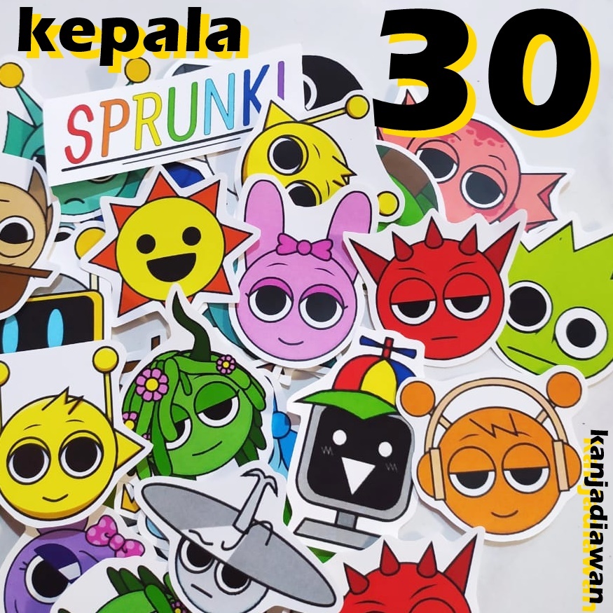 Sprunki Stickers 30 PC Sprunki Sticker Pack