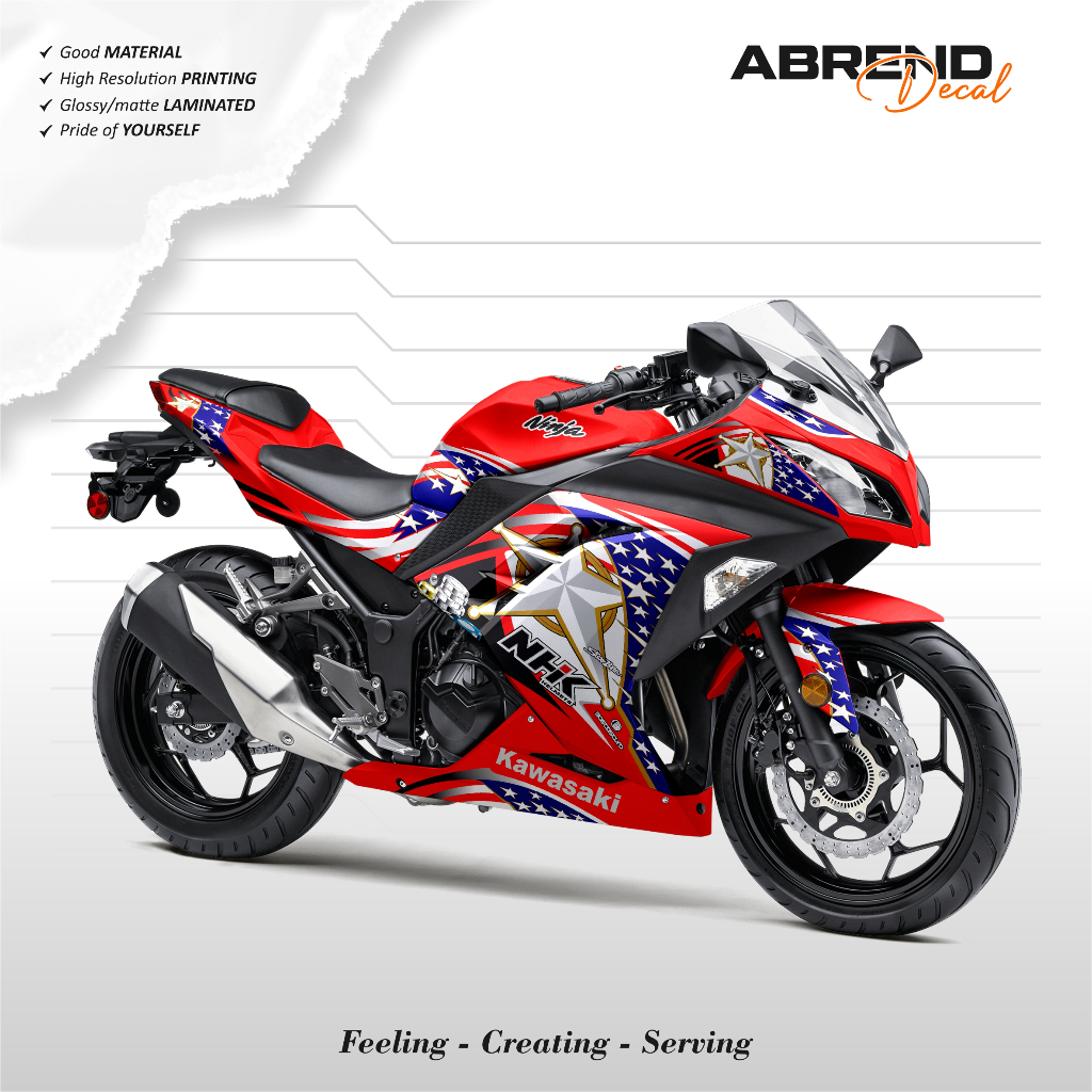 NINJA 250 FI LIVERY NHK R1 ELITE GP EDITION ALONSO 7 STRIPING / KAWASAKI NINJA FI OLD สติ๊กเกอร์มอเต