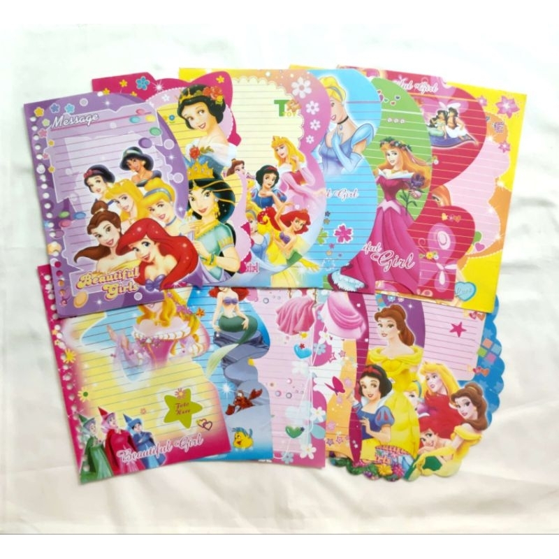 (PRICE PER SHEET) Non Harvest Princess Binder Paper / Non Harvest File Paper - Mix Princess Series