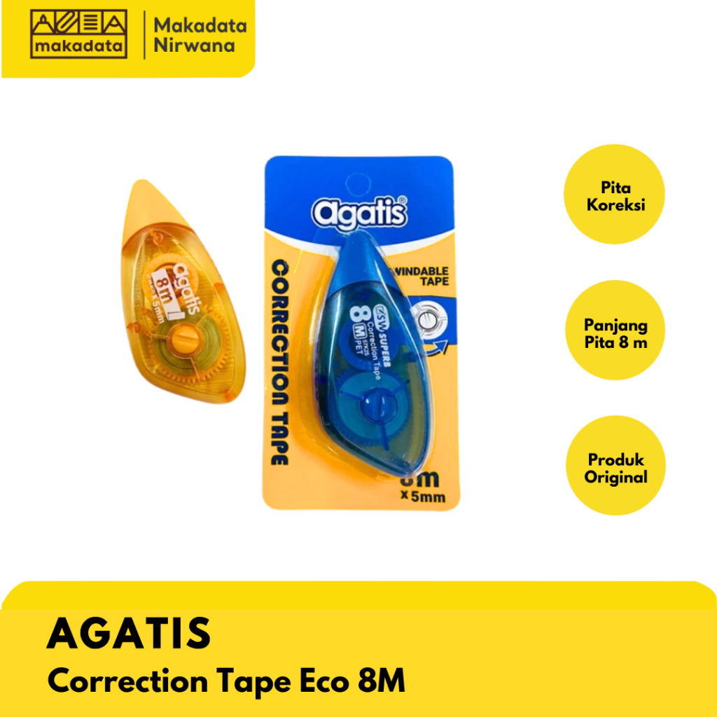 AGATIS CORRECTION TAPE / กระดาษ STIPO ECO CT-08-BC01 (1 ชิ้น)
