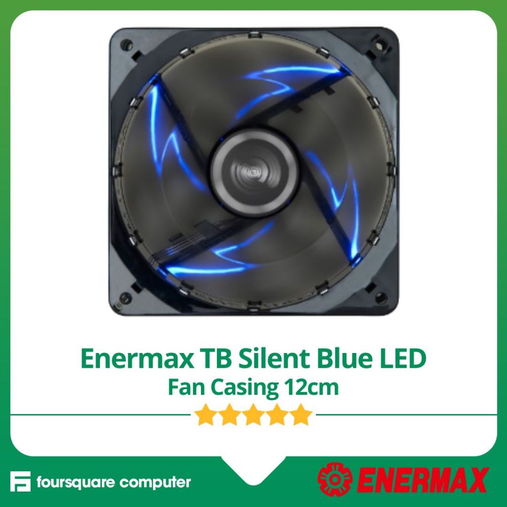 Enermax TB ปลอกพัดลมเงียบ 12 ซม. LED สีฟ้า